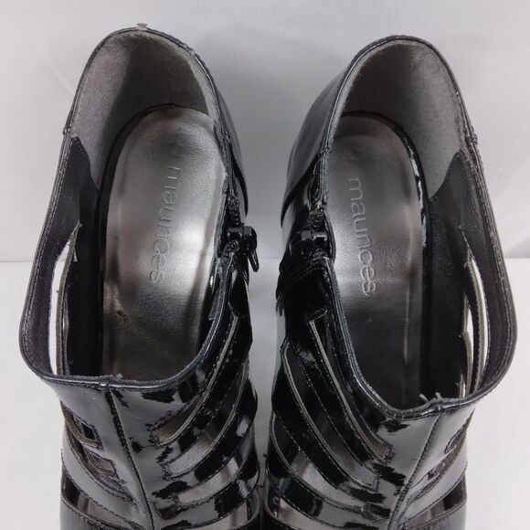 Maurice's Black Patent High-Heeled Open Toe Elegant Women's Size 9 - Picture 5 of 14
